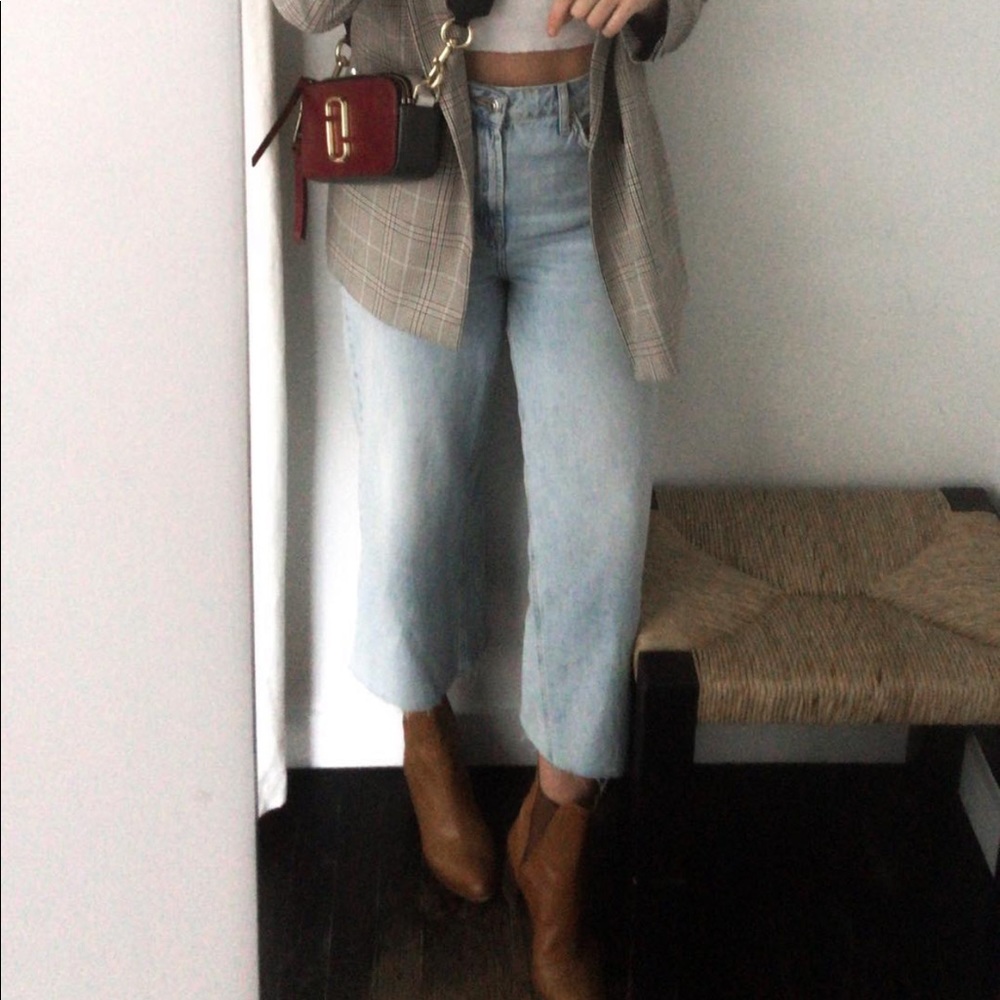 Topshop wide leg cropped jean